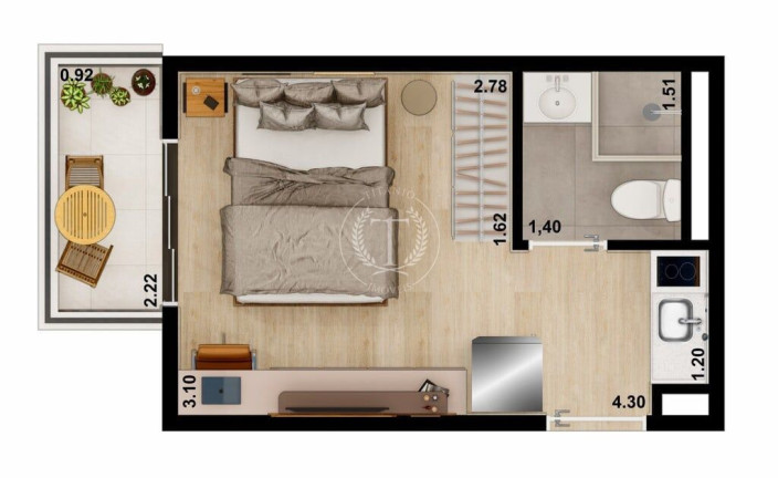 Imagem Apartamento com 1 Quarto à Venda, 19 m² em Vila Clementino - São Paulo