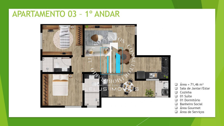 Imagem Apartamento com 2 Quartos à Venda, 106 m² em Portal Ville Azaleia - Boituva