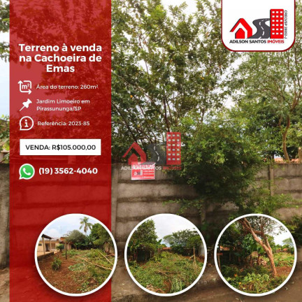 Terreno à Venda, 260 m² em Jardim Limoeiro - Pirassununga