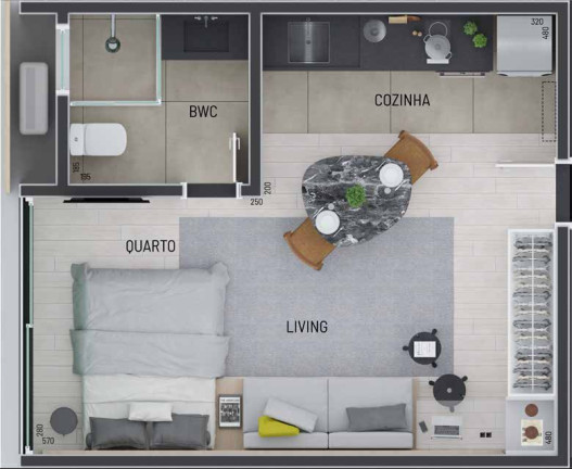 Imagem Imóvel com 1 Quarto à Venda, 30 m² em Campo Comprido - Curitiba Imagem Imóvel com 1 Quarto à Venda, 30 m² em Campo Comprido - Curitiba