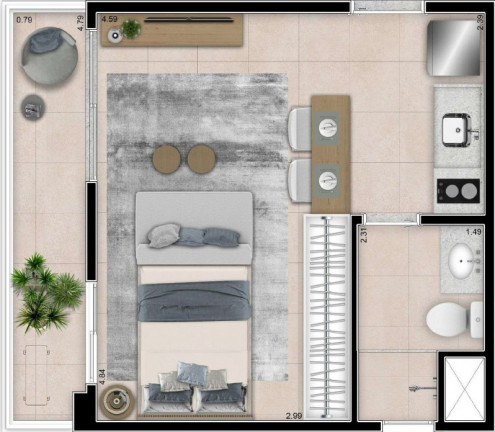 Imagem Imóvel com 1 Quarto à Venda, 27 m² em Pinheiros - São Paulo