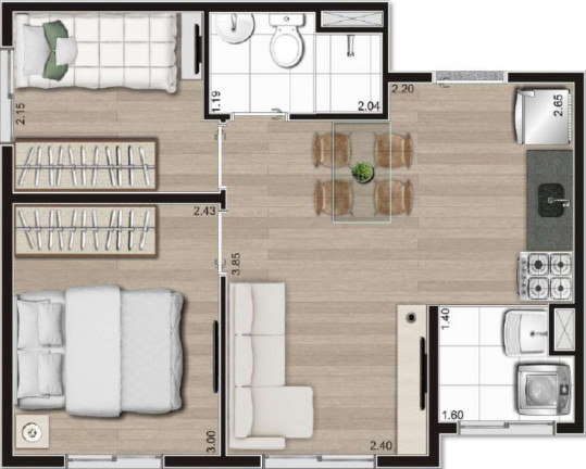 Imagem Imóvel com 2 Quartos à Venda, 35 m² em Vila Nina - São Paulo