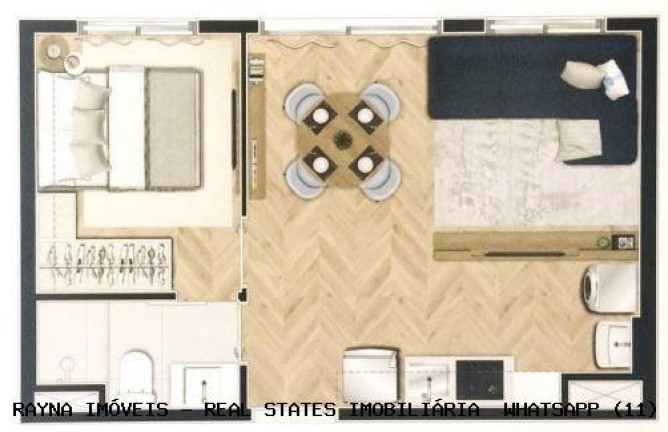 Imagem Apartamento com 1 Quarto à Venda, 24 m² em Tatuapé - São Paulo
