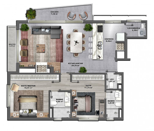 Imagem Apartamento com 2 Quartos à Venda, 104 m² em Mont Serrat - Porto Alegre