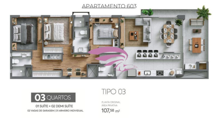 Imagem Imóvel com 3 Quartos à Venda, 108 m² em água Verde - Curitiba