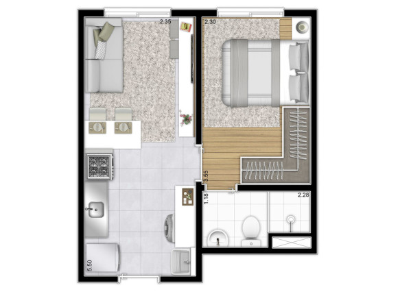 Imagem Apartamento com 1 Quarto à Venda, 31 m² em Chácara Santo Antônio (zona Sul) - São Paulo Imagem Apartamento com 1 Quarto à Venda, 31 m² em Chácara Santo Antônio (zona Sul) - São Paulo