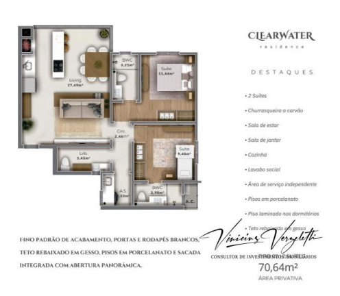Imagem Apartamento com 2 Quartos à Venda, 71 m² em São Francisco De Assis - Camboriú