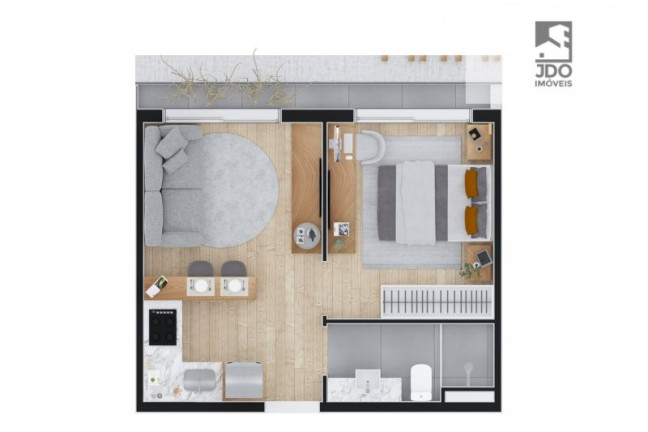 Imagem Apartamento com 1 Quarto à Venda, 35 m² em Batel - Curitiba Imagem Apartamento com 1 Quarto à Venda, 35 m² em Batel - Curitiba