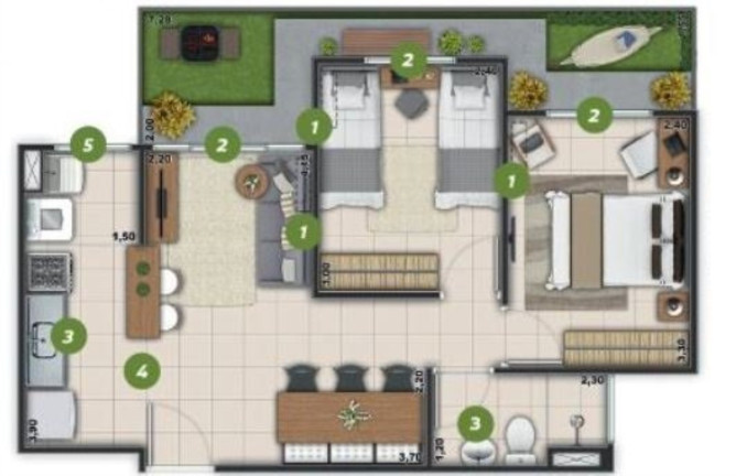 Imagem Imóvel com 2 Quartos à Venda, 50 m² em Campo Grande - Rio De Janeiro