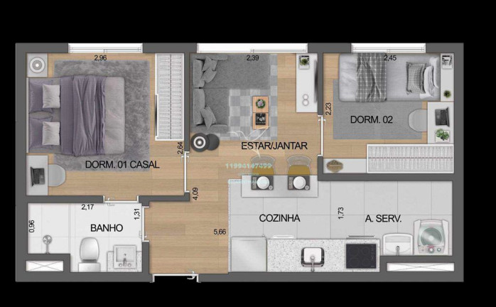 Imagem Apartamento com 2 Quartos à Venda, 38 m² em Moema - São Paulo