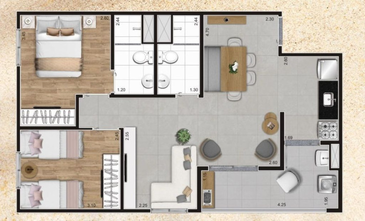 Imagem Apartamento com 3 Quartos à Venda, 60 m² em Sacomã - São Paulo Imagem Apartamento com 3 Quartos à Venda, 60 m² em Sacomã - São Paulo