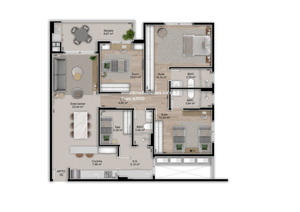 Imagem Apartamento com 3 Quartos à Venda, 101 m² em Jardim Atlântico - Florianópolis
