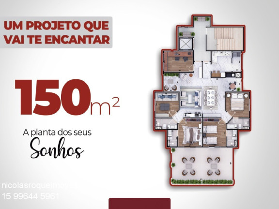Imagem Apartamento com 4 Quartos à Venda, 350 m² em De Lorenzi - Boituva Imagem Apartamento com 4 Quartos à Venda, 350 m² em De Lorenzi - Boituva