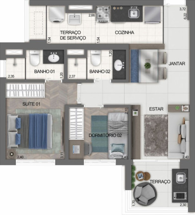 Imagem Apartamento com 2 Quartos à Venda, 54 m² em Moema - São Paulo