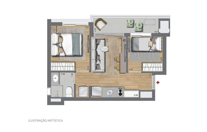Imagem Apartamento com 2 Quartos à Venda, 38 m² em Butantã - São Paulo