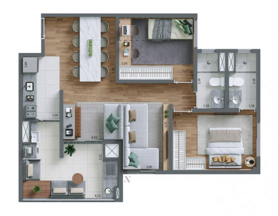 Imagem Apartamento com 2 Quartos à Venda, 59 m² em Pari - São Paulo