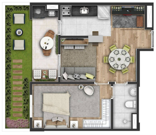 Imagem Apartamento com 2 Quartos à Venda, 59 m² em Panambi - São Paulo