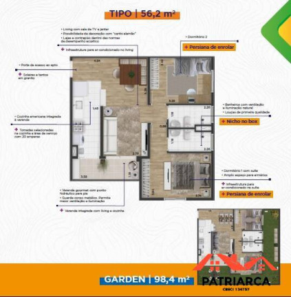 Imagem Apartamento com 2 Quartos à Venda, 58 m² em Jardim Residencial Firenze - Hortolândia