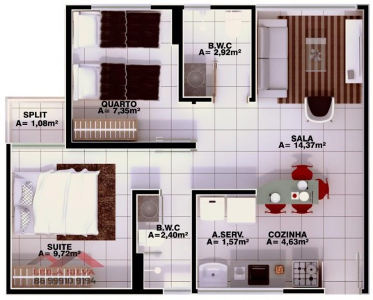 Imagem Apartamento com 3 Quartos à Venda, em Planalto Uruguai - Teresina Imagem Apartamento com 3 Quartos à Venda, em Planalto Uruguai - Teresina