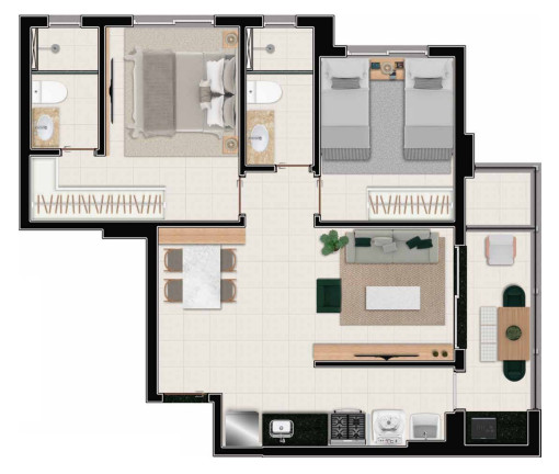 Imagem Imóvel com 2 Quartos à Venda, 62 m² em Ribeirânia - Ribeirão Preto Imagem Imóvel com 2 Quartos à Venda, 62 m² em Ribeirânia - Ribeirão Preto