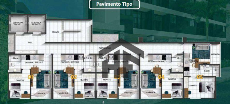 Imagem Studio com 1 Quarto à Venda, 27 m² em Várzea - Recife