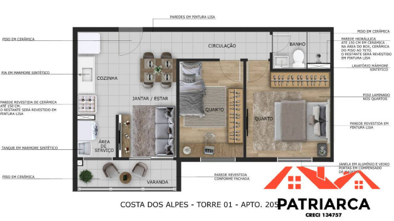 Imagem Apartamento com 2 Quartos à Venda, 56 m² em Jardim Nova Hortolândia I - Hortolândia Imagem Apartamento com 2 Quartos à Venda, 56 m² em Jardim Nova Hortolândia I - Hortolândia