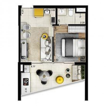Imagem Studio com 1 Quarto à Venda, 39 m² em Pinheiros - São Paulo
