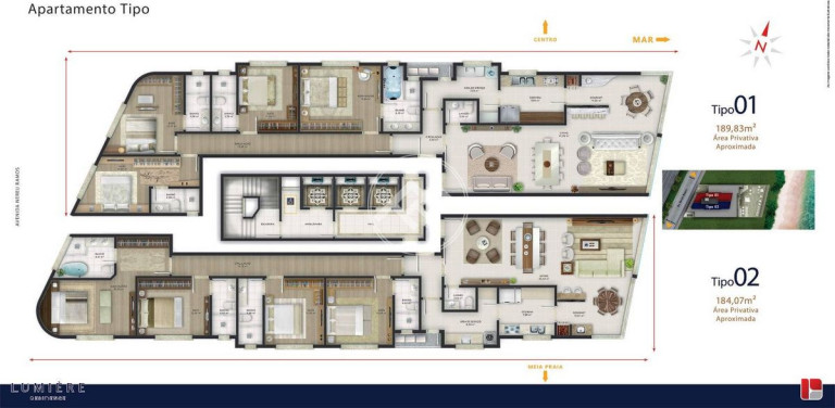 Apartamento com 4 Quartos à Venda, 190 m² em Meia Praia - Itapema
