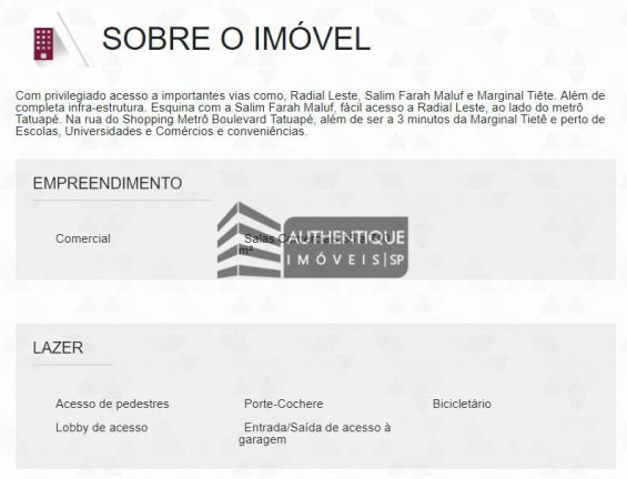 Imagem Sala Comercial à Venda, 40 m² em Tatuapé - São Paulo Imagem Sala Comercial à Venda, 40 m² em Tatuapé - São Paulo