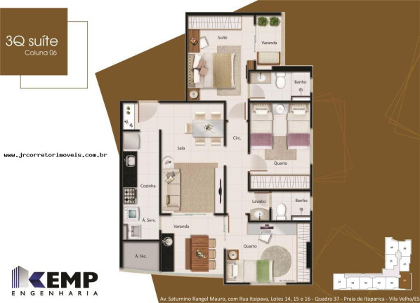 Imagem Apartamento com 3 Quartos à Venda, 70 m² em Praia Itaparica - Vila Velha Imagem Apartamento com 3 Quartos à Venda, 70 m² em Praia Itaparica - Vila Velha