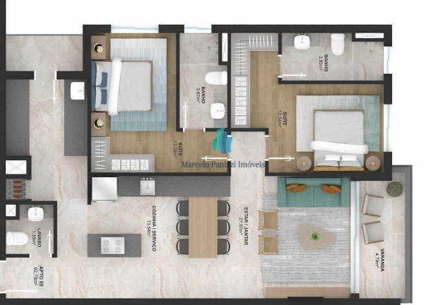 Imagem Apartamento com 2 Quartos à Venda, 78 m² em Centro - Bento Gonçalves Imagem Apartamento com 2 Quartos à Venda, 78 m² em Centro - Bento Gonçalves