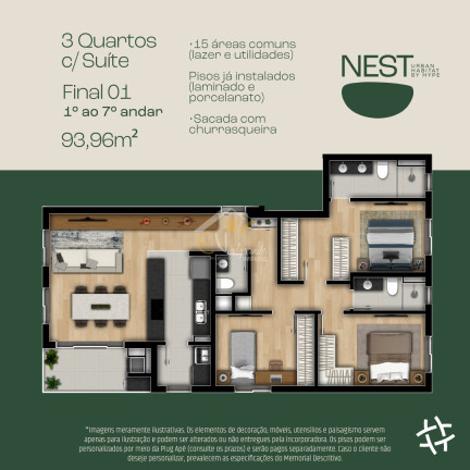 Imagem Apartamento com 2 Quartos à Venda, 30 m² em Bacacheri - Curitiba Imagem Apartamento com 2 Quartos à Venda, 30 m² em Bacacheri - Curitiba