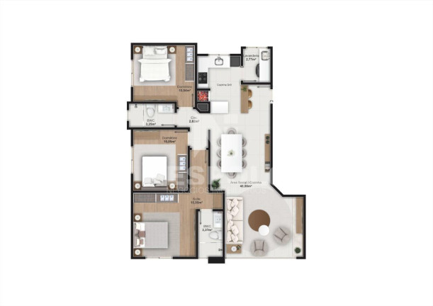 Imagem Apartamento com 2 Quartos à Venda, 189 m² em Centro - Balneario Camboriu