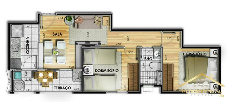 Imagem Apartamento com 2 Quartos à Venda, 48 m² em Padroeira - Osasco Imagem Apartamento com 2 Quartos à Venda, 48 m² em Padroeira - Osasco
