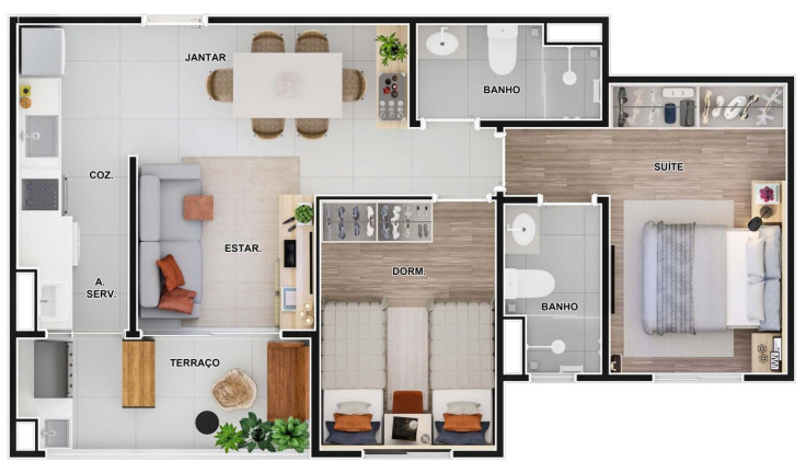 Imagem Apartamento com 2 Quartos à Venda, 60 m² em Vila Redentora - São José Do Rio Preto Imagem Apartamento com 2 Quartos à Venda, 60 m² em Vila Redentora - São José Do Rio Preto
