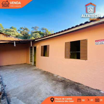 Casa com 2 Quartos à Venda, 70 m² em Estância São José - Poços De Caldas