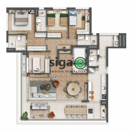 Imagem Apartamento com 4 Quartos à Venda, 167 m² em Brooklin - São Paulo Imagem Apartamento com 4 Quartos à Venda, 167 m² em Brooklin - São Paulo