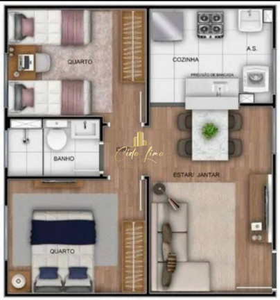Imagem Apartamento com 2 Quartos à Venda, 44 m² em Serraria - São José