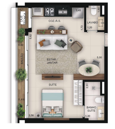 Imagem Apartamento com 1 Quarto à Venda, 83 m² em Setor Bueno - Goiânia