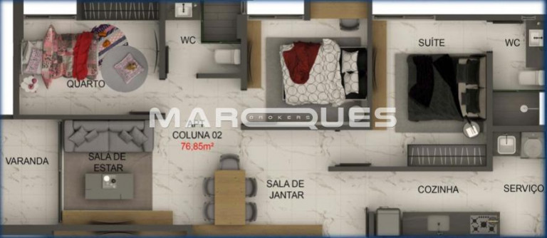 Imagem Apartamento com 2 Quartos à Venda, 47 m² em Intermares - Cabedelo