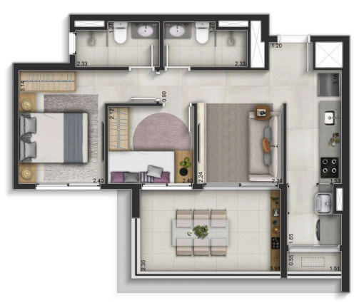 Imagem Apartamento com 2 Quartos à Venda, 56 m² em Bela Vista - São Paulo