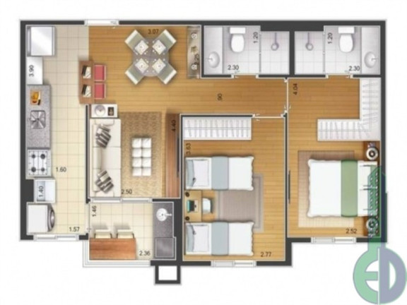 Imagem Apartamento com 2 Quartos à Venda, 60 m² em Santa Paula - São Caetano Do Sul Imagem Apartamento com 2 Quartos à Venda, 60 m² em Santa Paula - São Caetano Do Sul