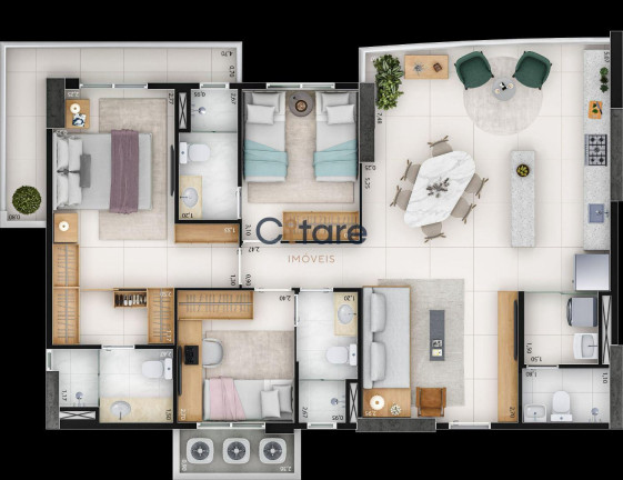 Imagem Apartamento com 3 Quartos à Venda,  em Cocó - Fortaleza