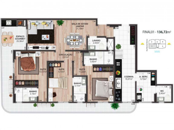 Imagem Apartamento com 3 Quartos à Venda, 137 m² em Forte - Praia Grande Imagem Apartamento com 3 Quartos à Venda, 137 m² em Forte - Praia Grande