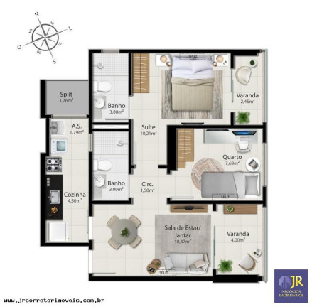 Imagem Apartamento com 2 Quartos à Venda, 58 m² em Jockey De Itaparica - Vila Velha Imagem Apartamento com 2 Quartos à Venda, 58 m² em Jockey De Itaparica - Vila Velha