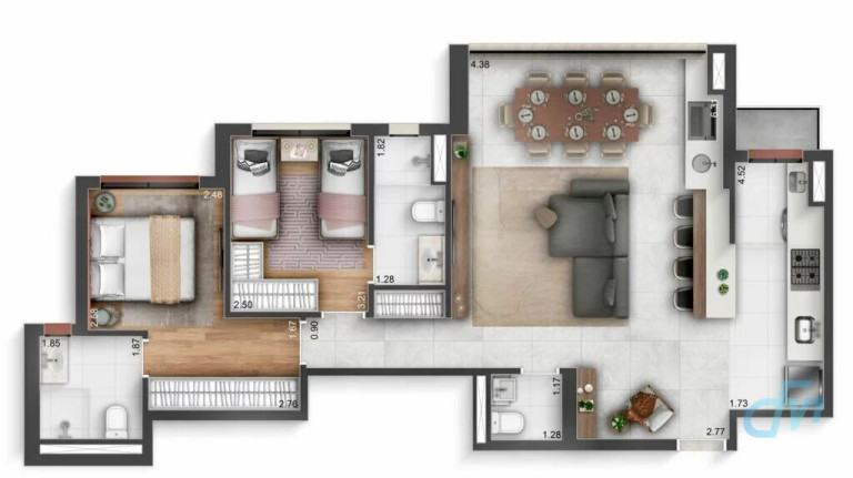 Imagem Apartamento com 3 Quartos à Venda, 83 m² em Vila Mogilar - Mogi Das Cruzes
