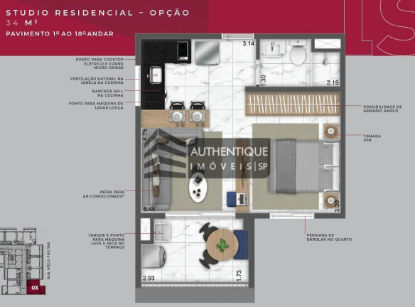 Imagem Apartamento com 2 Quartos à Venda, 40 m² em República - São Paulo Imagem Apartamento com 2 Quartos à Venda, 40 m² em República - São Paulo