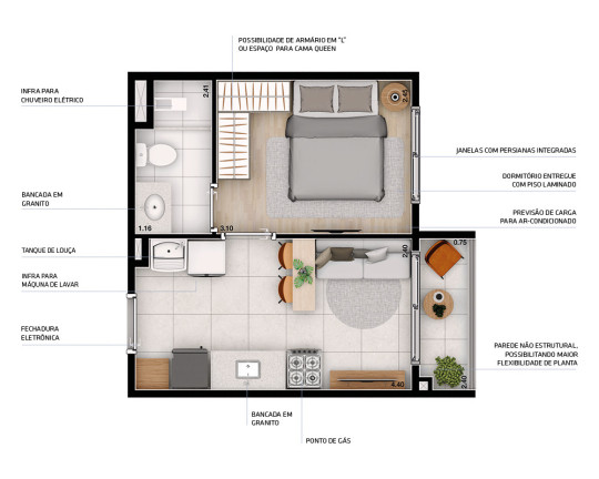 Imagem Apartamento com 2 Quartos à Venda, 36 m² em Vila Sônia - São Paulo