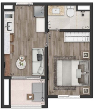 Imagem Apartamento com 2 Quartos à Venda, 45 m² em Perdizes - São Paulo