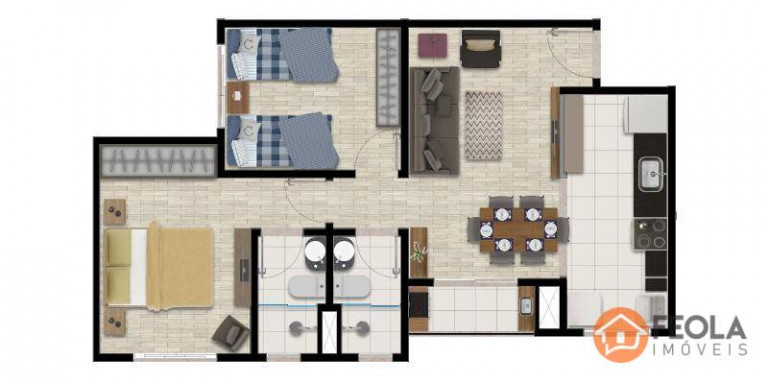 Imagem Apartamento com 2 Quartos à Venda, 55 m² em Loteamento Colina Santa Bárbara - Santa Bárbara D'oeste Imagem Apartamento com 2 Quartos à Venda, 55 m² em Loteamento Colina Santa Bárbara - Santa Bárbara D'oeste
